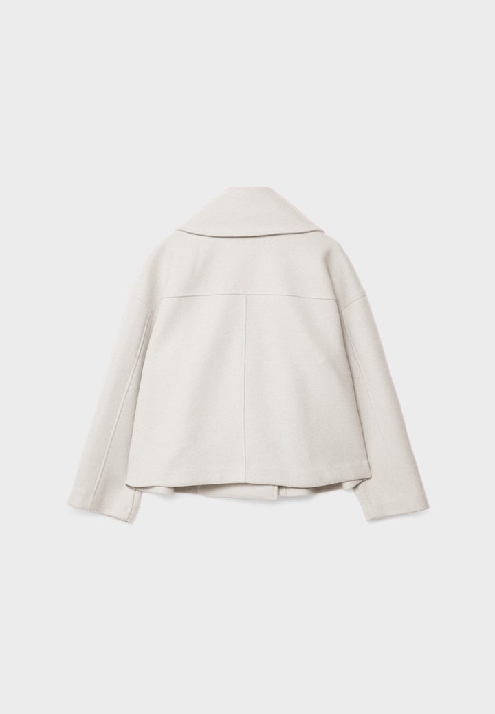 Dames Korte Double Breasted Jas Peacoat