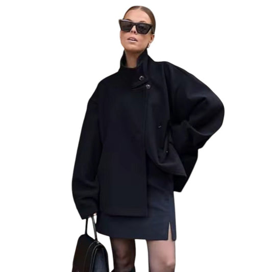 Dames Korte Trenchcoat Met Lange Mouwen Modehuis-Nederland