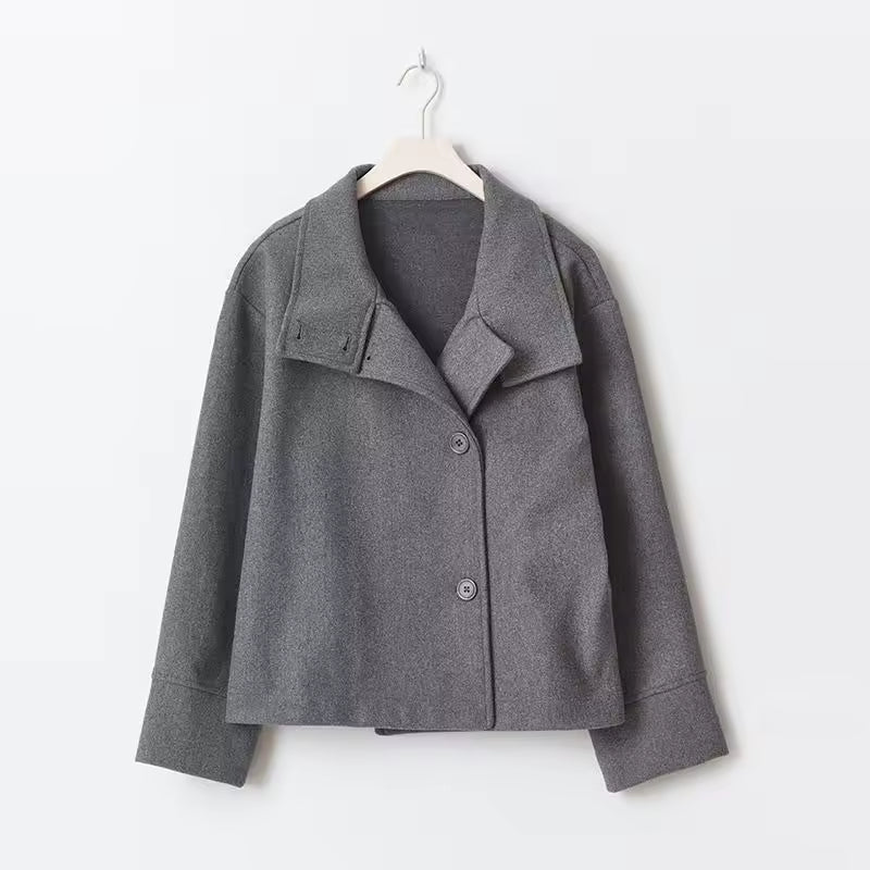 Elise – Luxe Breasted Korte Jas Velora-Amsterdam