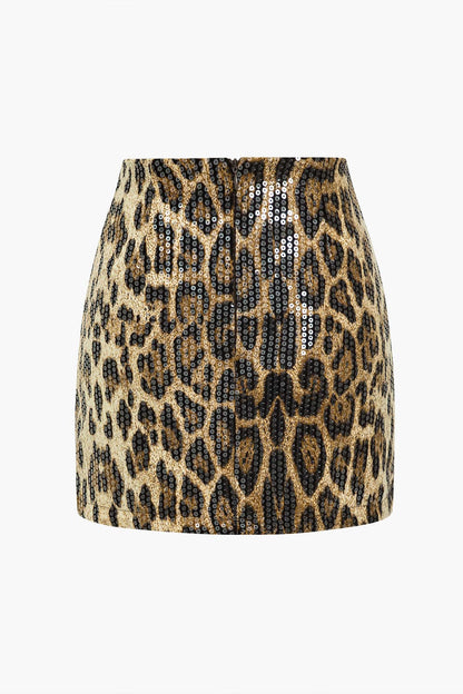 Dames Leopard Mini Rok