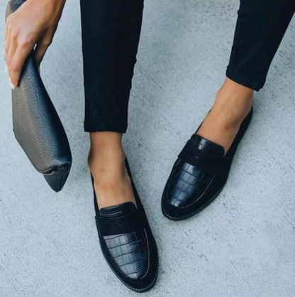 Dames Loafers Croc Detail Instappers