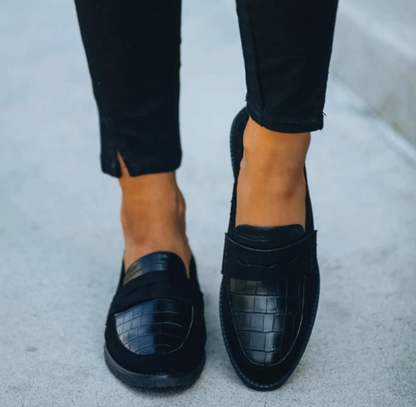 Dames Loafers Croc Detail Instappers