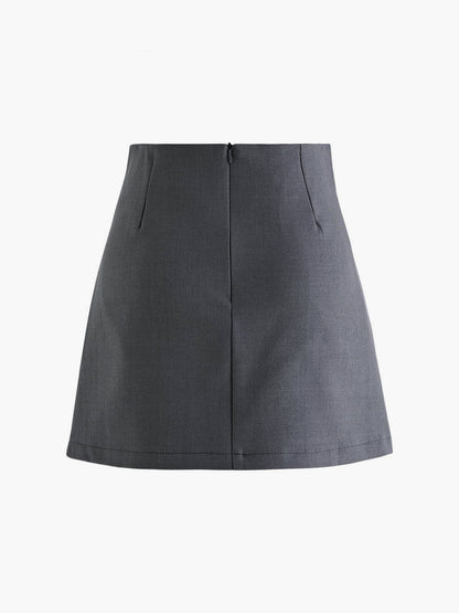Dames Mini Rok Wrap Detail Hoge Taille