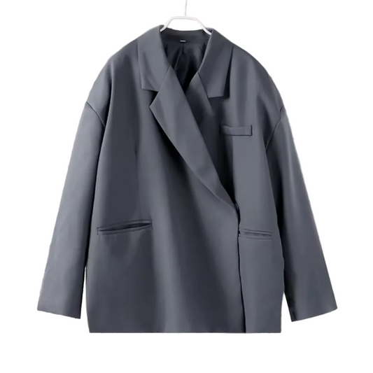 Dames oversized blazer met verlaagde schouders en boxy pasvorm