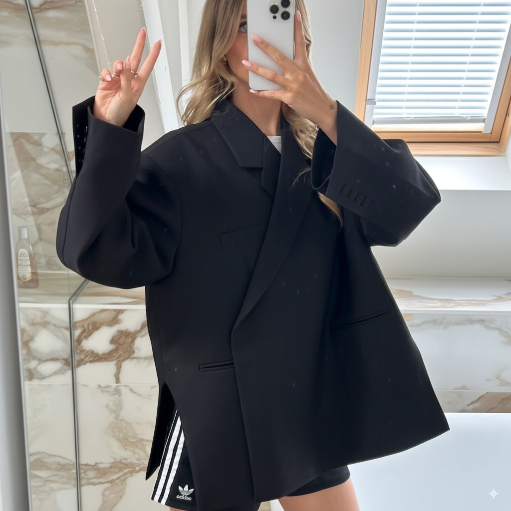 Dames oversized blazer met verlaagde schouders en boxy pasvorm