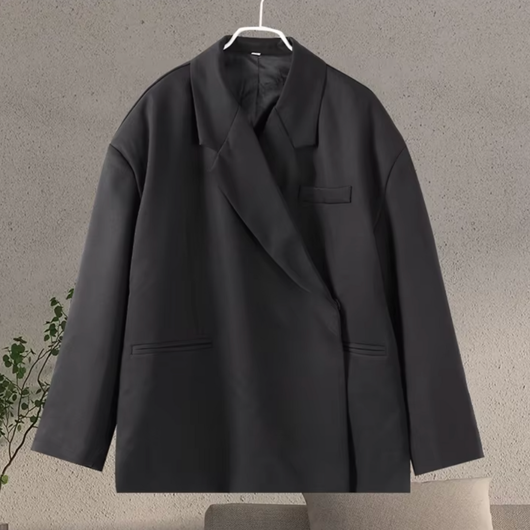 Dames oversized blazer met verlaagde schouders en boxy pasvorm