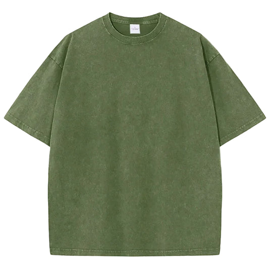 Dames Oversized Washed Korte Mouw T Shirt