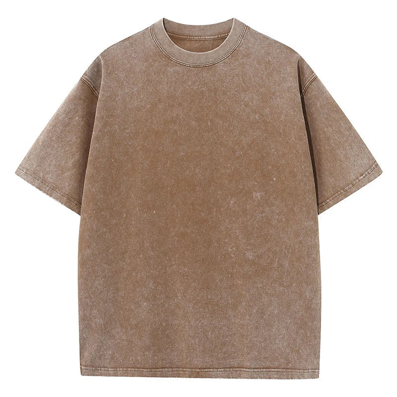 Dames Oversized Washed Korte Mouw T Shirt