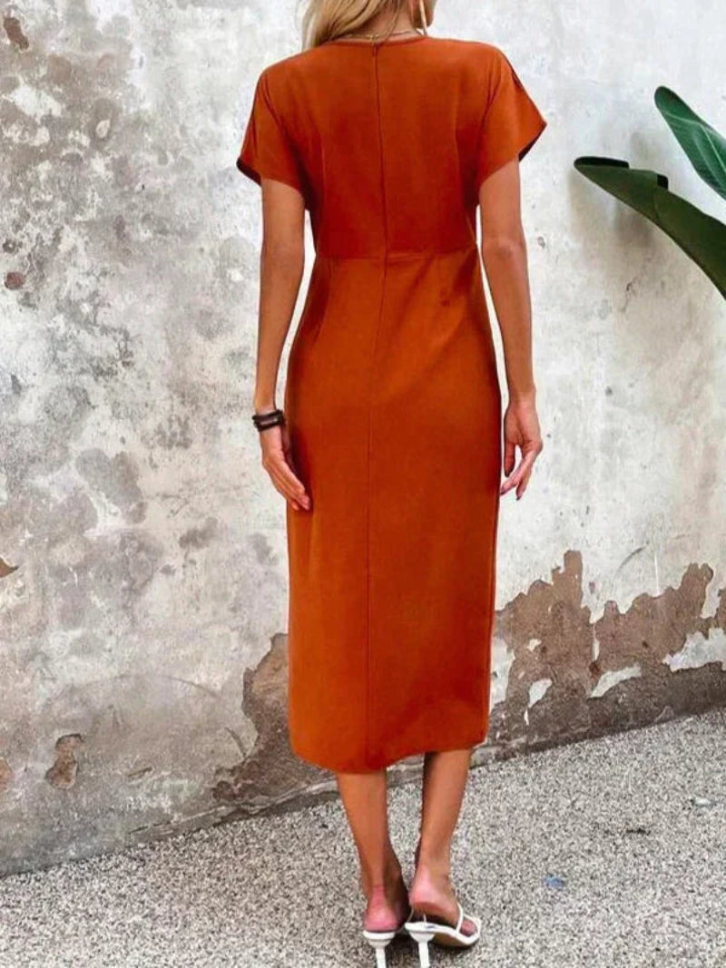 Dames Overslag Zomer V Hals Jurk Midi