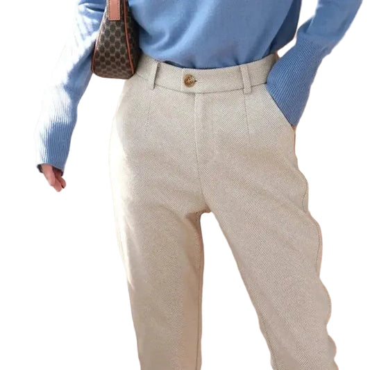 Dames Pantalon Hoge Taille Straight Fit