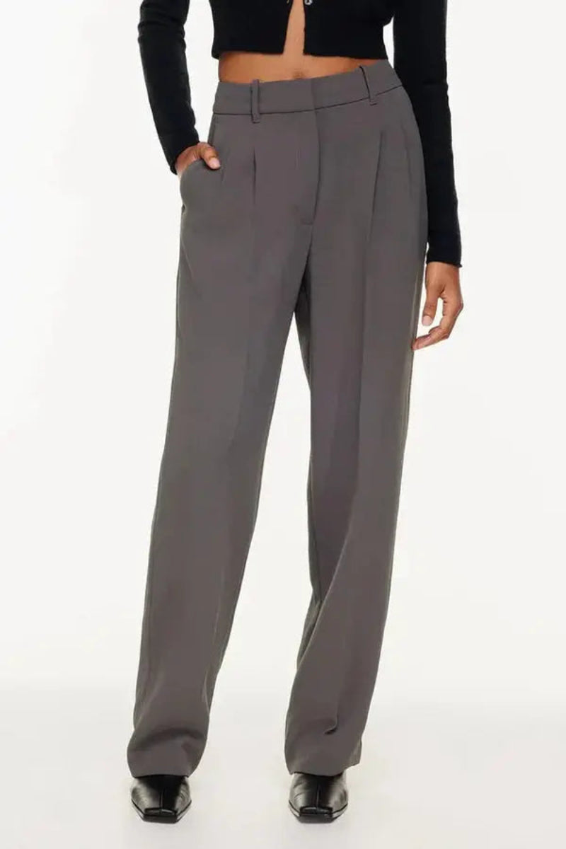 Dames Pantalon Wide Leg Hoge Taille Plooien