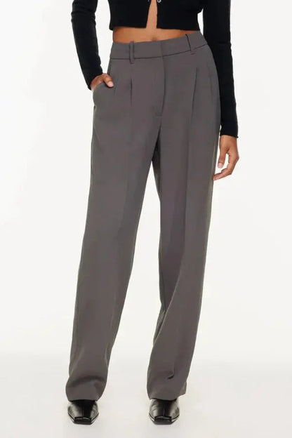 Dames Pantalon Wide Leg Hoge Taille Plooien