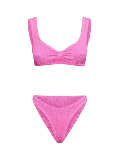 Dames Scrunch Bralette Bikini Set V Wire
