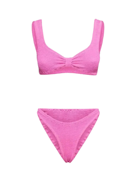 Dames Scrunch Bralette Bikini Set V Wire