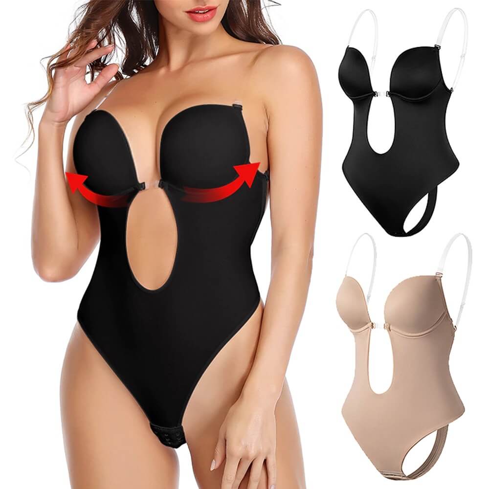 Lina - Diepe V-hals Backless Body Shaper Velora-Amsterdam