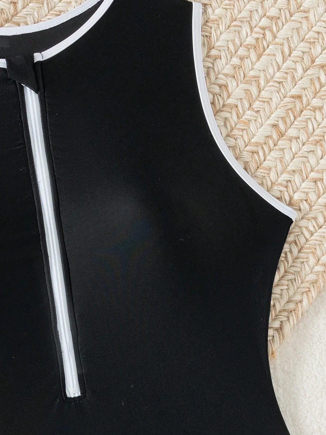 Dames Sporty Badpak Zip Front High Cut