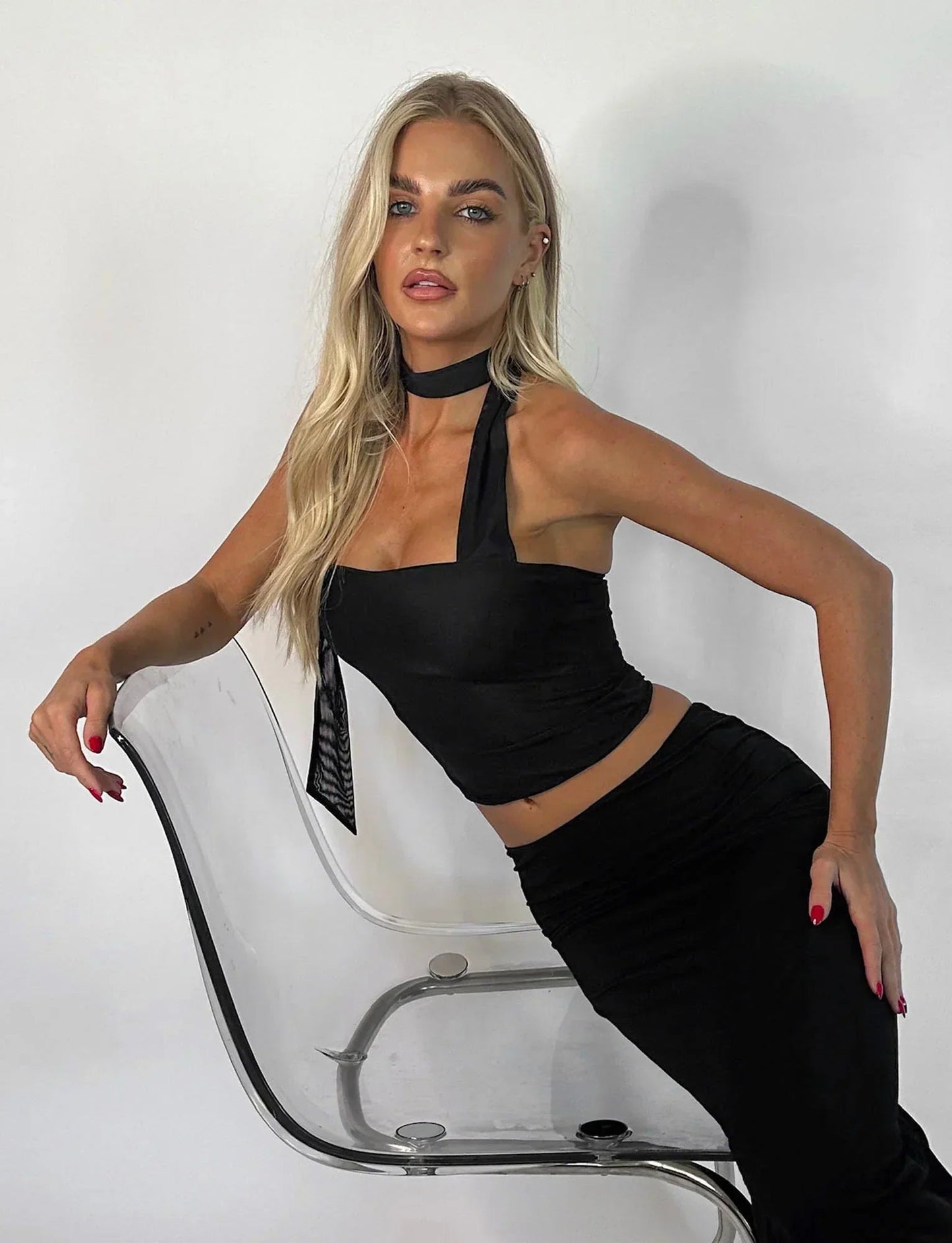 Dames Strapless Crop Top Nekband Bandeau