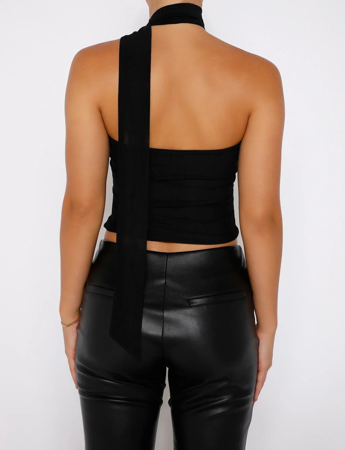 Dames Strapless Crop Top Nekband Bandeau