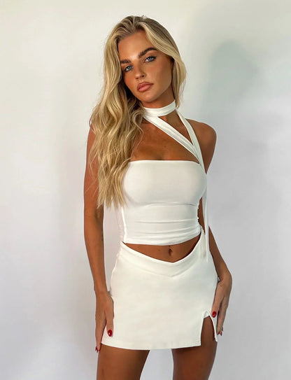 Dames Strapless Crop Top Nekband Bandeau