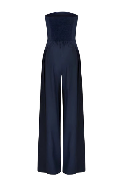 Dames Strapless Jumpsuit Wide Leg Lang