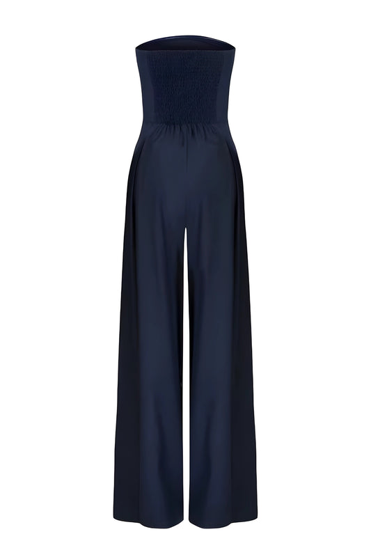 Dames Strapless Jumpsuit Wide Leg Lang