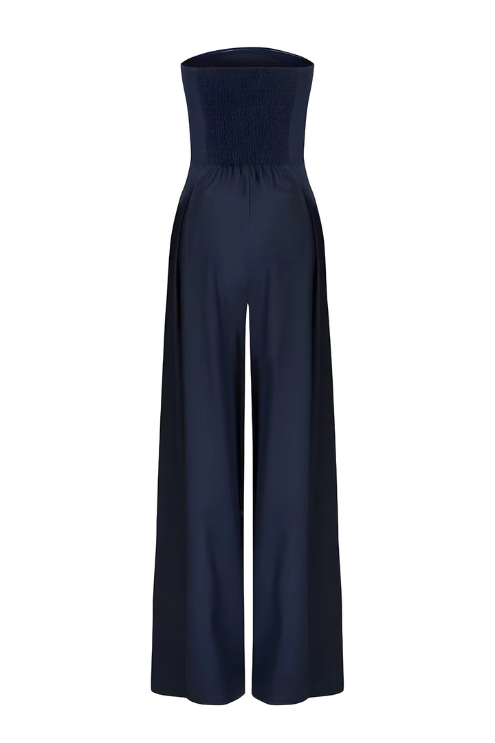 Dames Strapless Jumpsuit Wide Leg Lang
