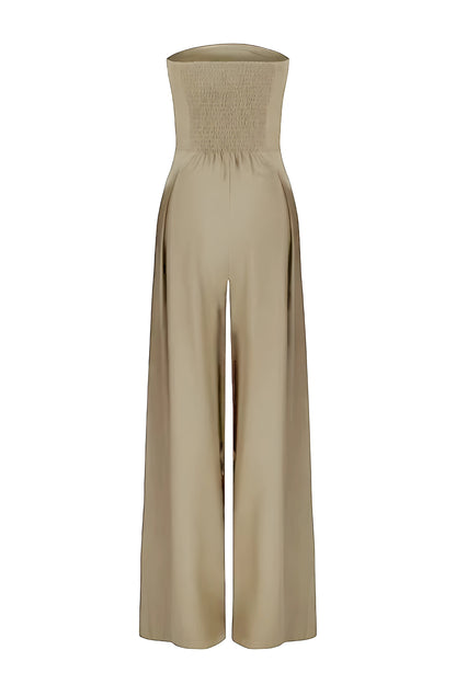 Dames Strapless Jumpsuit Wide Leg Lang