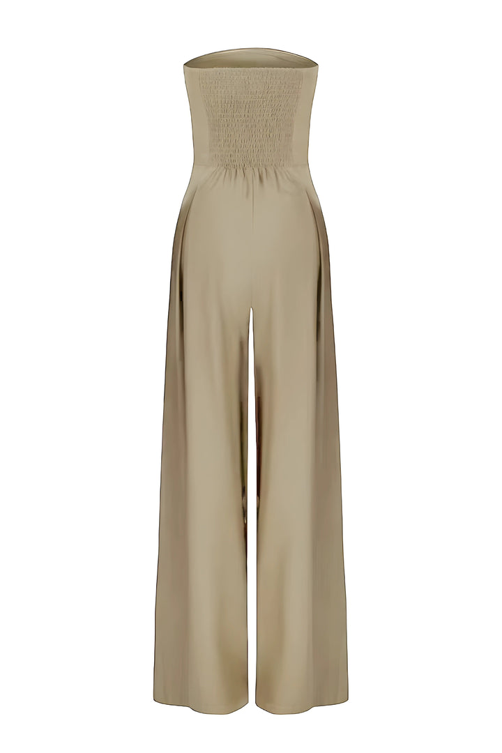 Dames Strapless Jumpsuit Wide Leg Lang