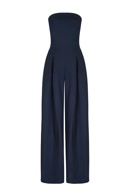 Dames Strapless Jumpsuit Wide Leg Lang
