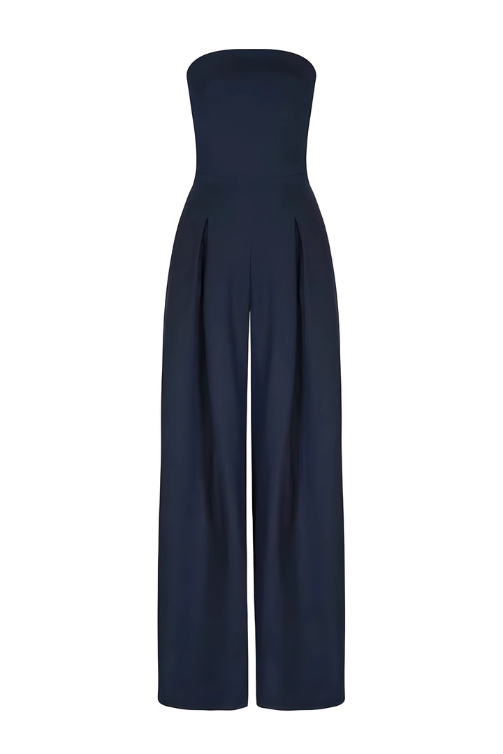 Dames Strapless Jumpsuit Wide Leg Lang
