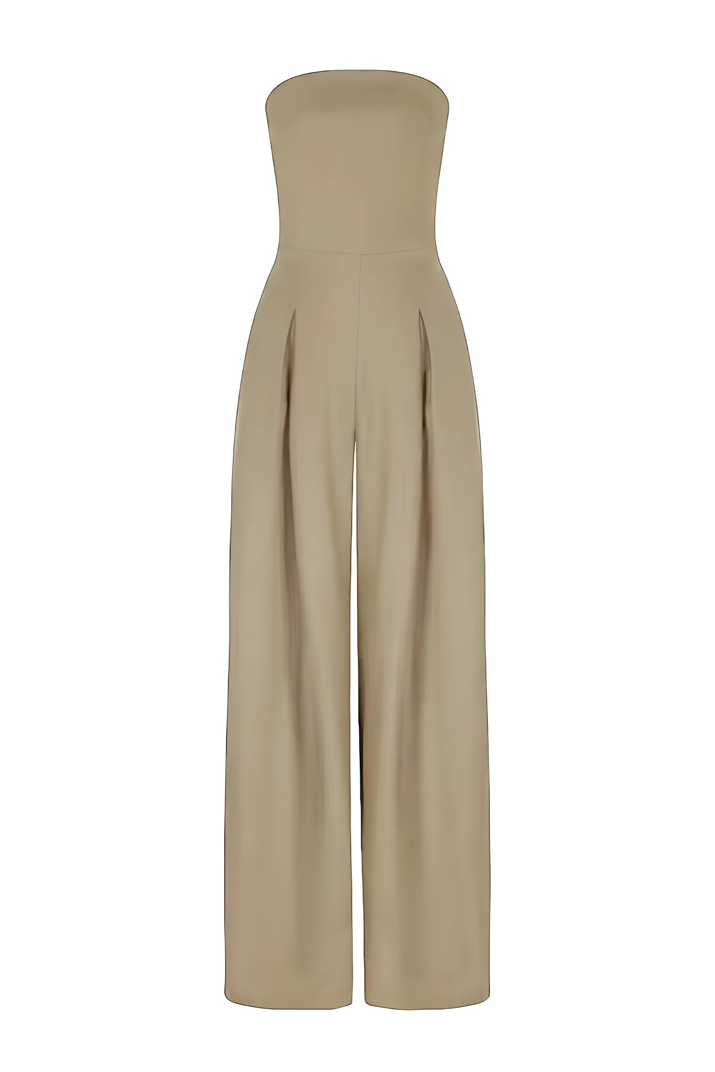 Dames Strapless Jumpsuit Wide Leg Lang