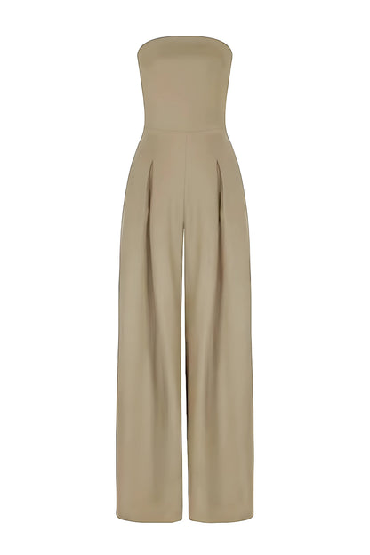 Dames Strapless Jumpsuit Wide Leg Lang