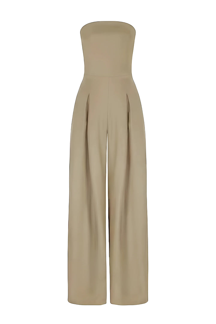 Dames Strapless Jumpsuit Wide Leg Lang