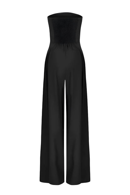 Dames Strapless Jumpsuit Wide Leg Lang