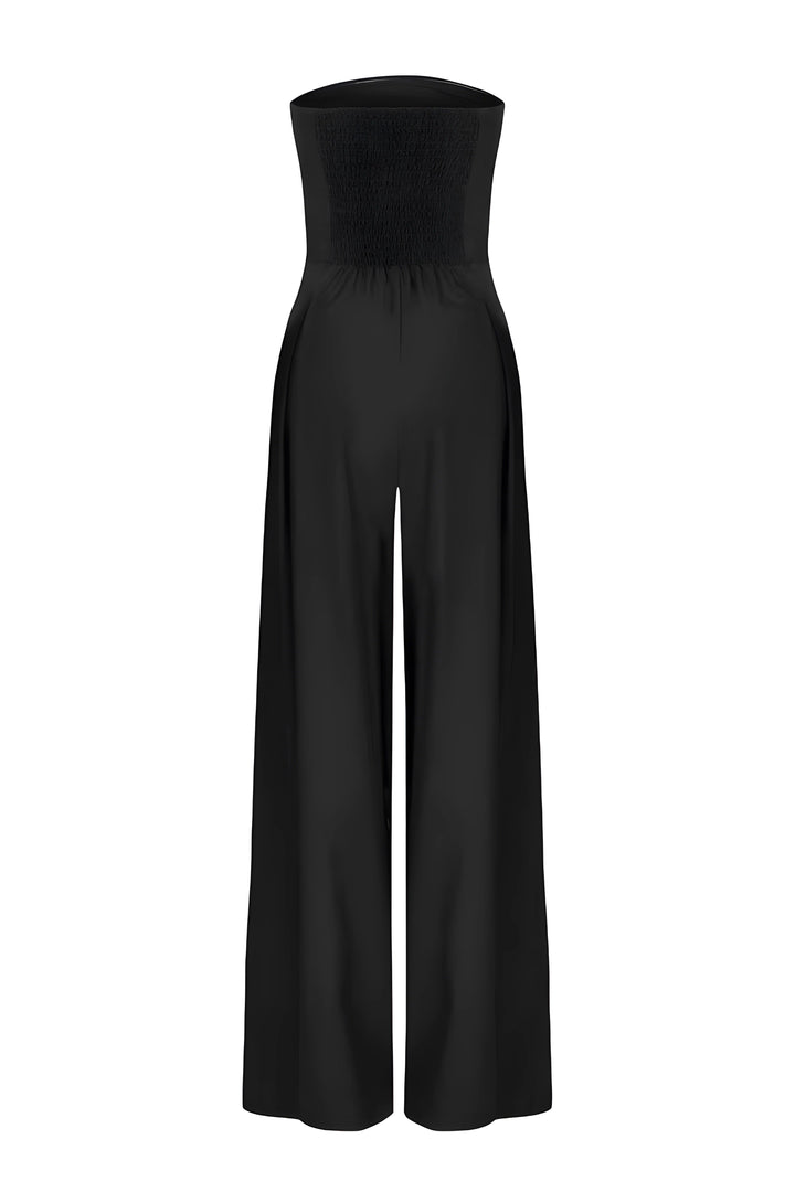 Dames Strapless Jumpsuit Wide Leg Lang