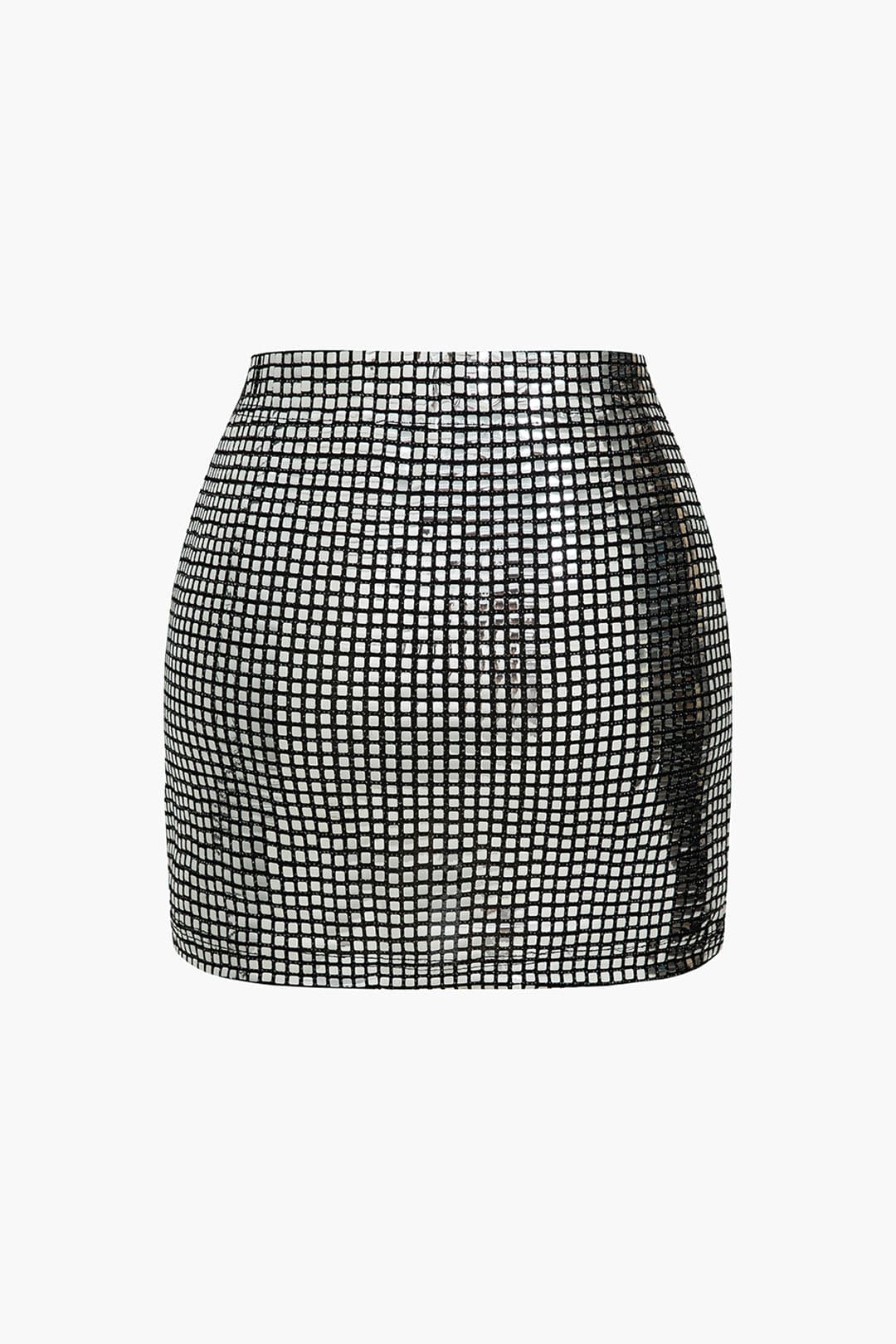 Dames Strass Crystal Mini Rok