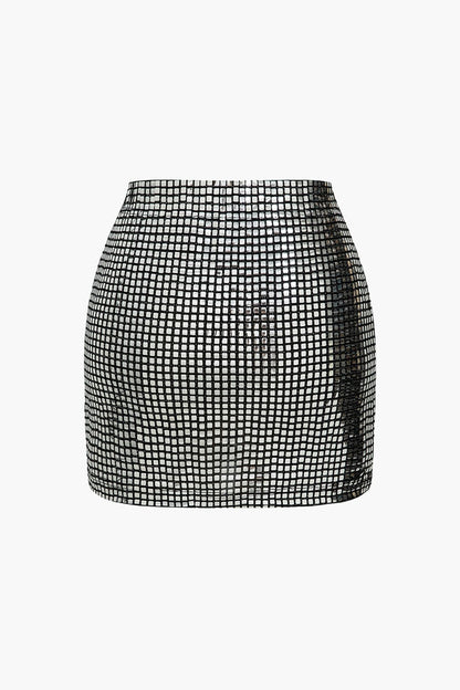 Dames Strass Crystal Mini Rok