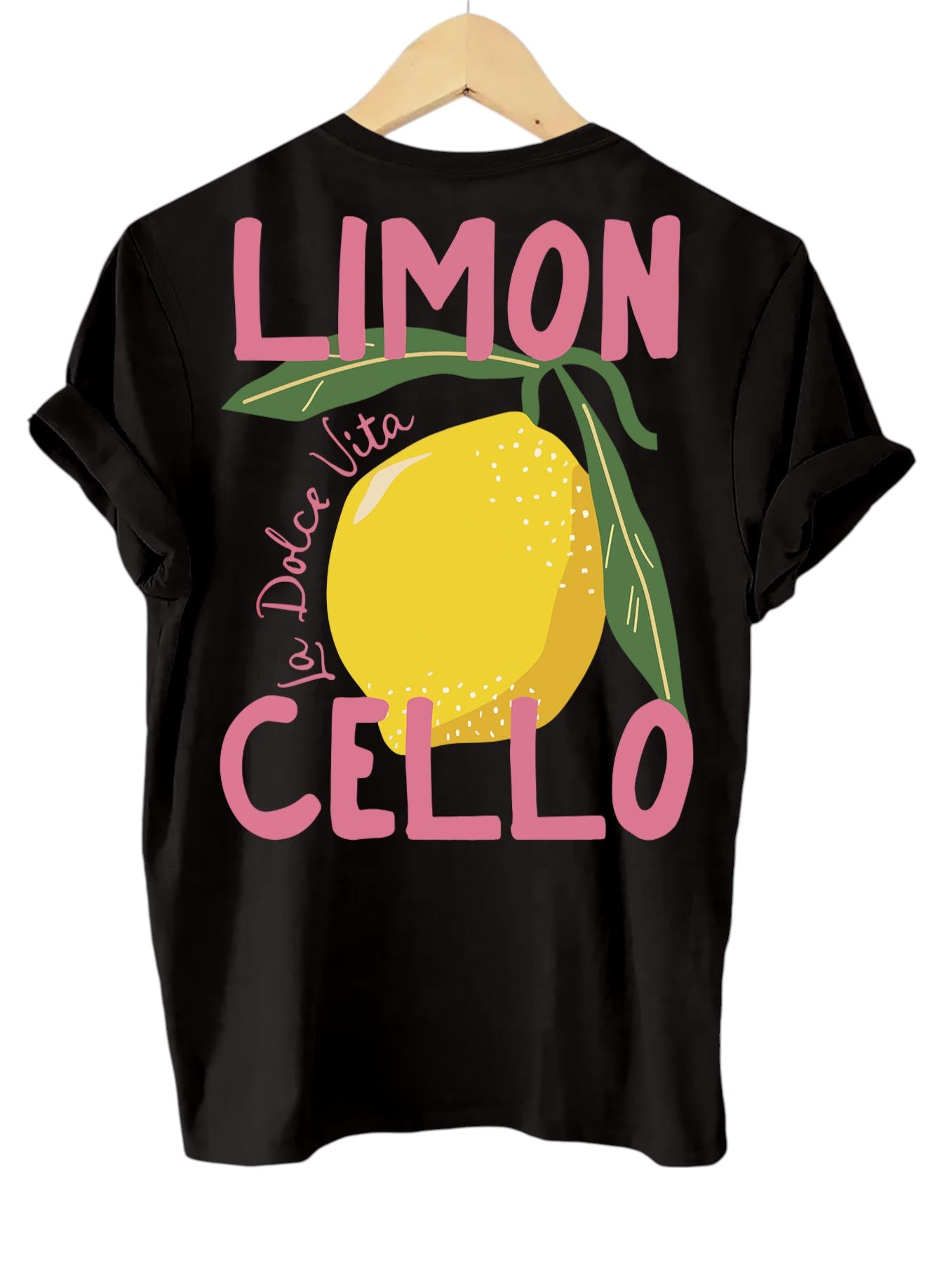 Dames T-Shirt met Backprint Oversized Limoncello