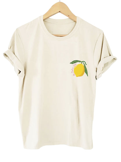 Dames T-Shirt met Backprint Oversized Limoncello
