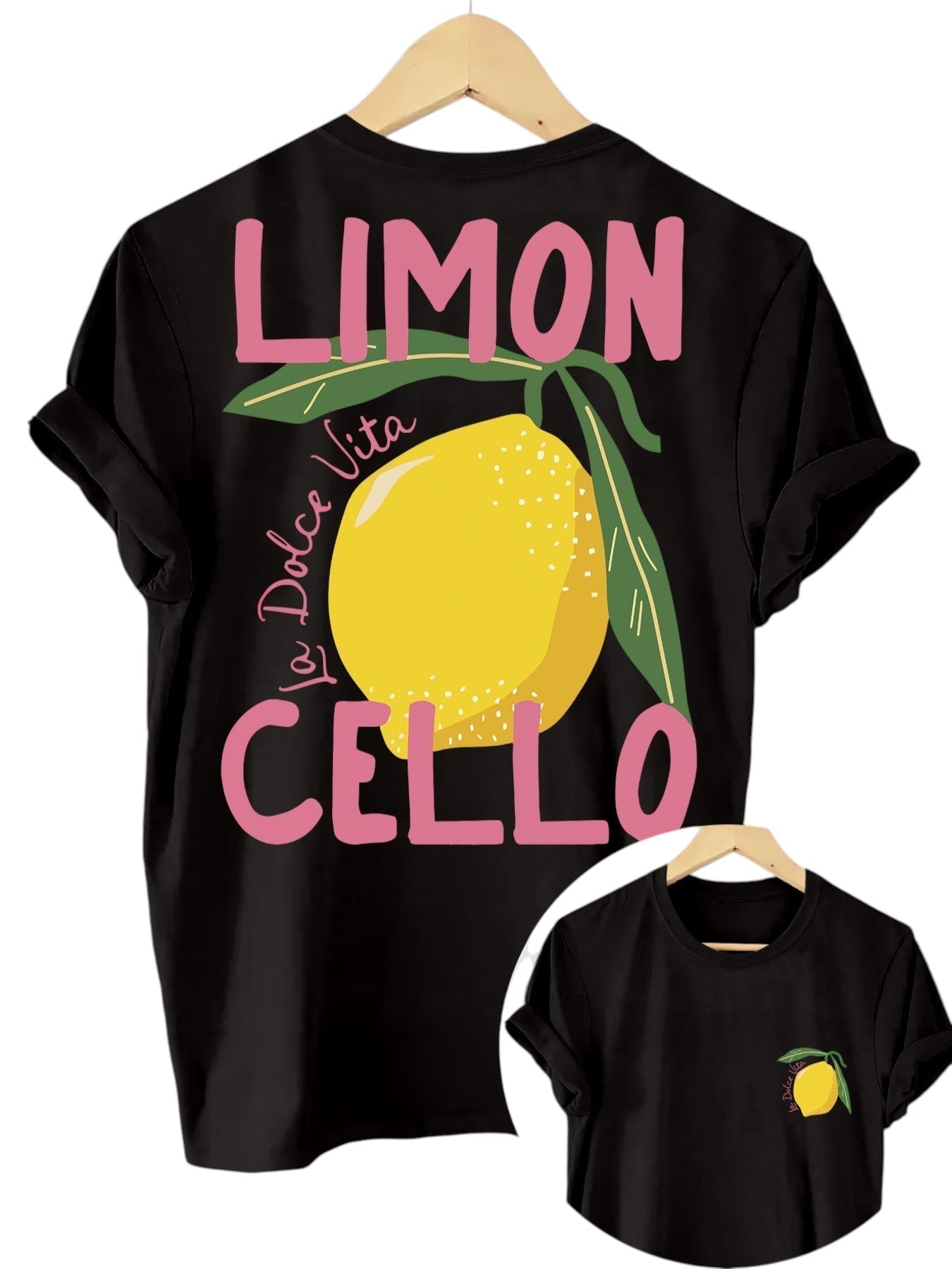 Dames T-Shirt met Backprint Oversized Limoncello