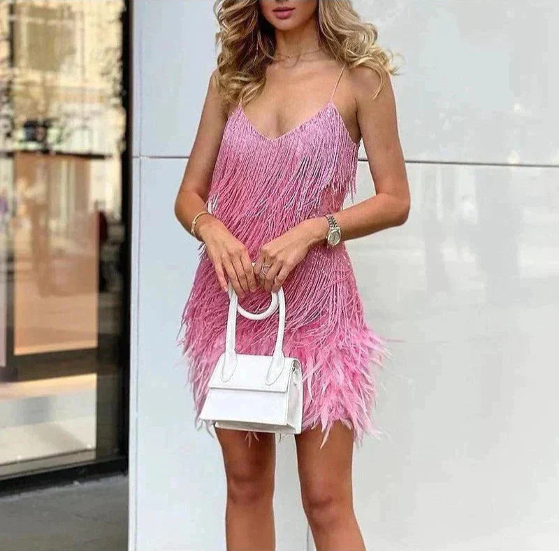 Élora – Luxe veren mini-jurk Velora-Amsterdam