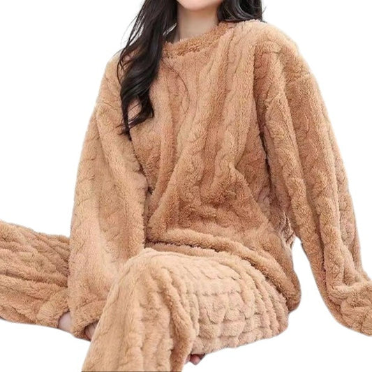 Dames Warme Tweedelige Pyjamaset Modehuis-Nederland