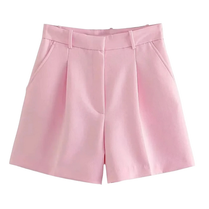 Dames Wide Leg Korte Broek High Waist