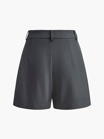 Dames Wide Leg Korte Broek Hoge Taille