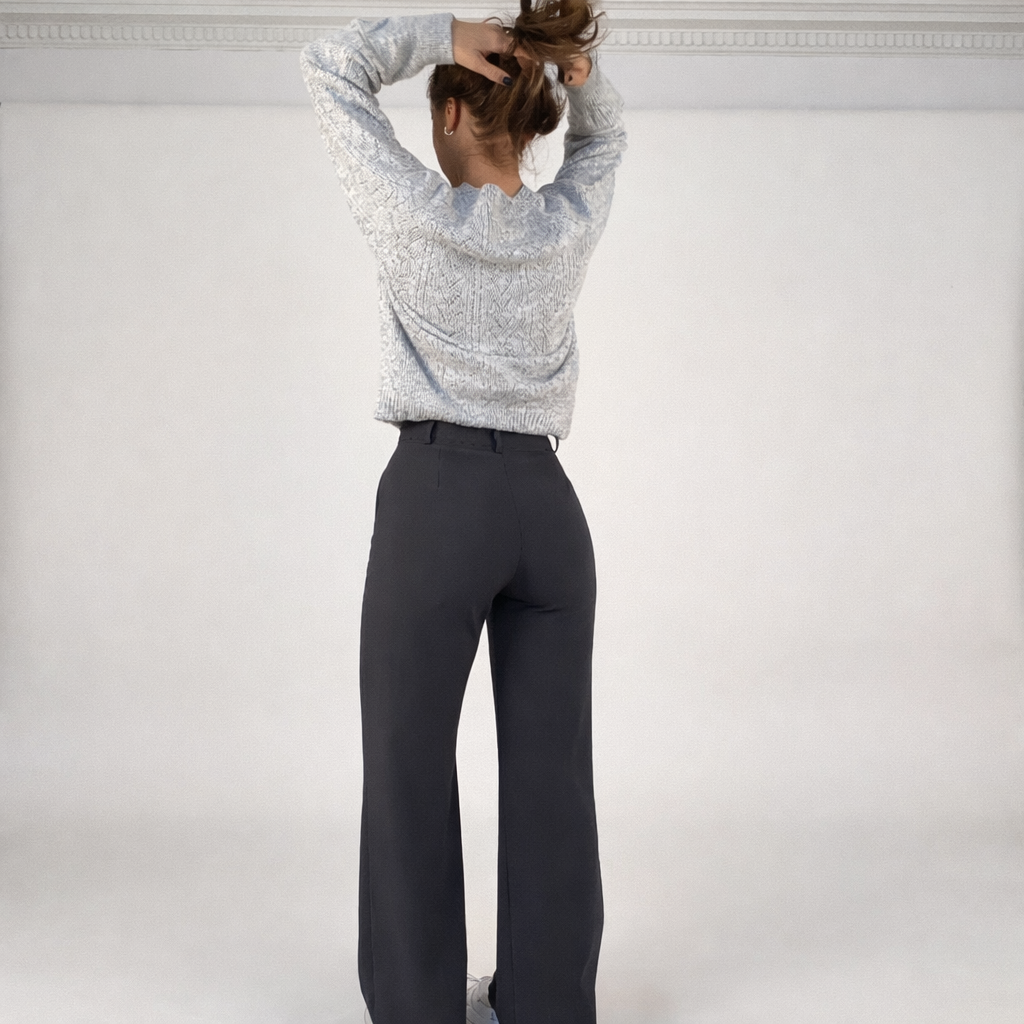 Dames Wide Leg Pantalon Hoge Taille Lang