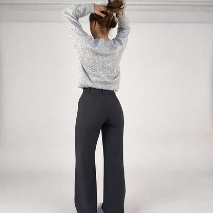 Dames Wide Leg Pantalon Hoge Taille Lang