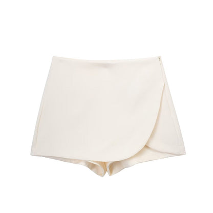 Dames Wrap Skort High Waist Mini
