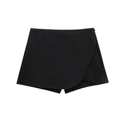 Dames Wrap Skort High Waist Mini