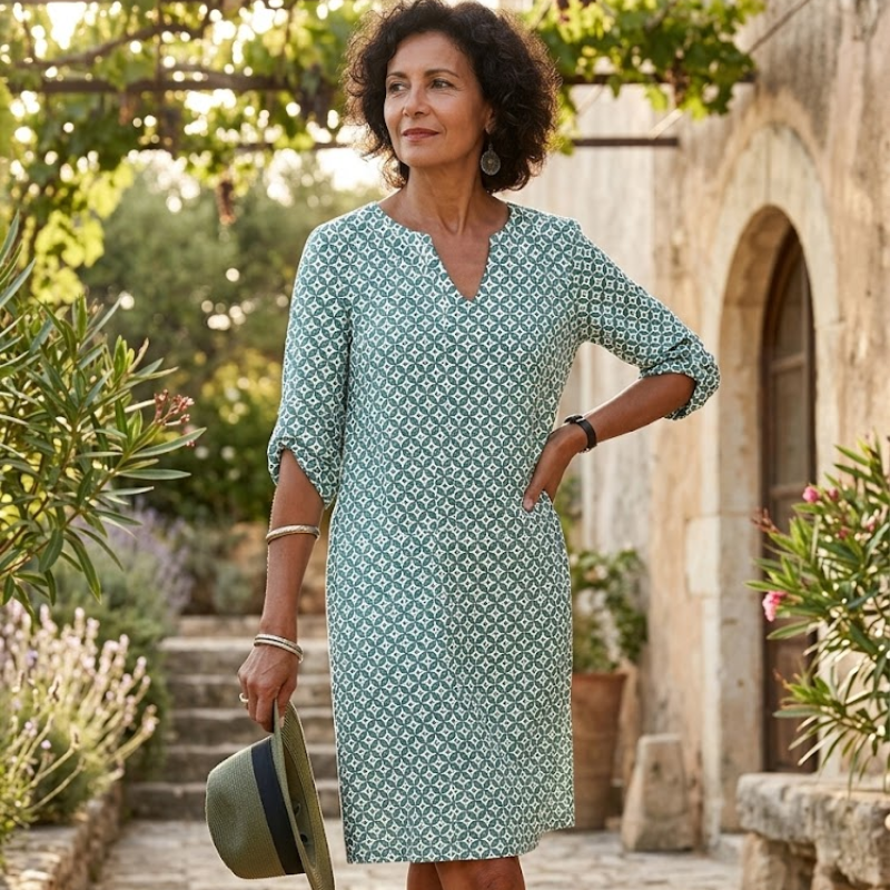 Dames Zomer Print Tuniekjurk Korte Mouw Mini Modehuis-Nederland