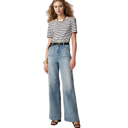 Dames flared jeans met hoge taille
